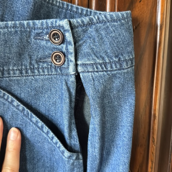 Pendleton Blue Jean Denim Midi Skirt Sz 8P w/ Pockets for Women - Picture 5 of 8